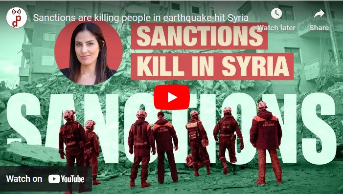 Sanctions Are Killing People In Earthquake hit Syria TheAltWorld