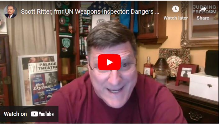 Scott Ritter, fmr UN Weapons Inspector: Dangers to the US of Israeli ...